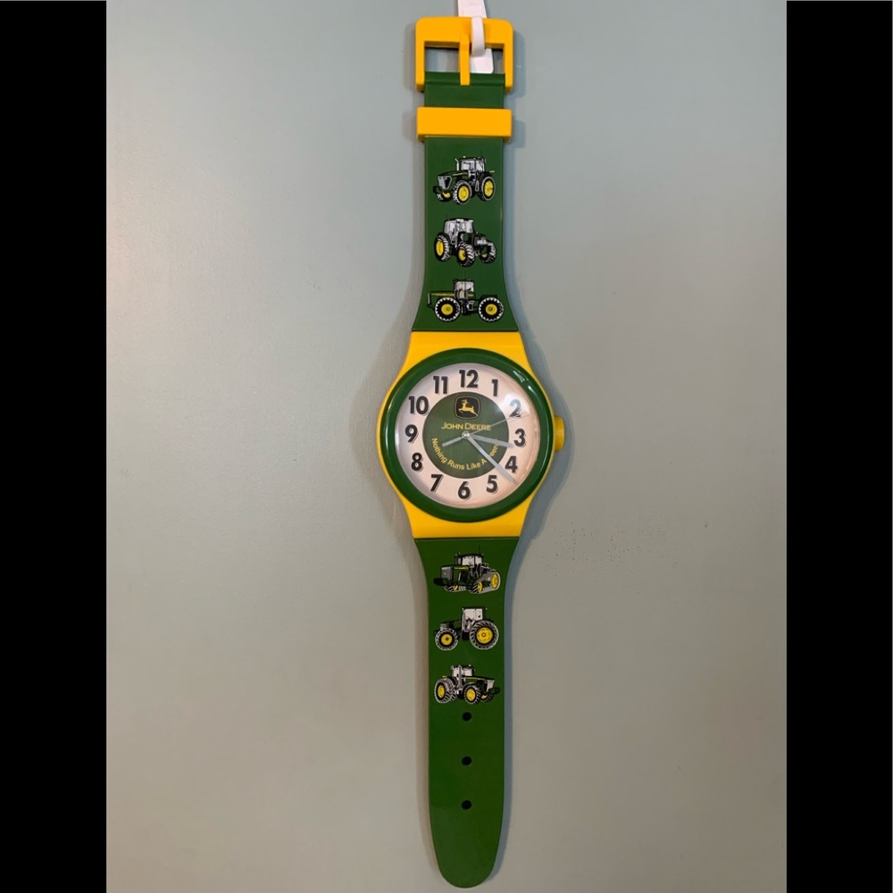 John Deere Hanging Wrist Watch Wall Clock Vintage